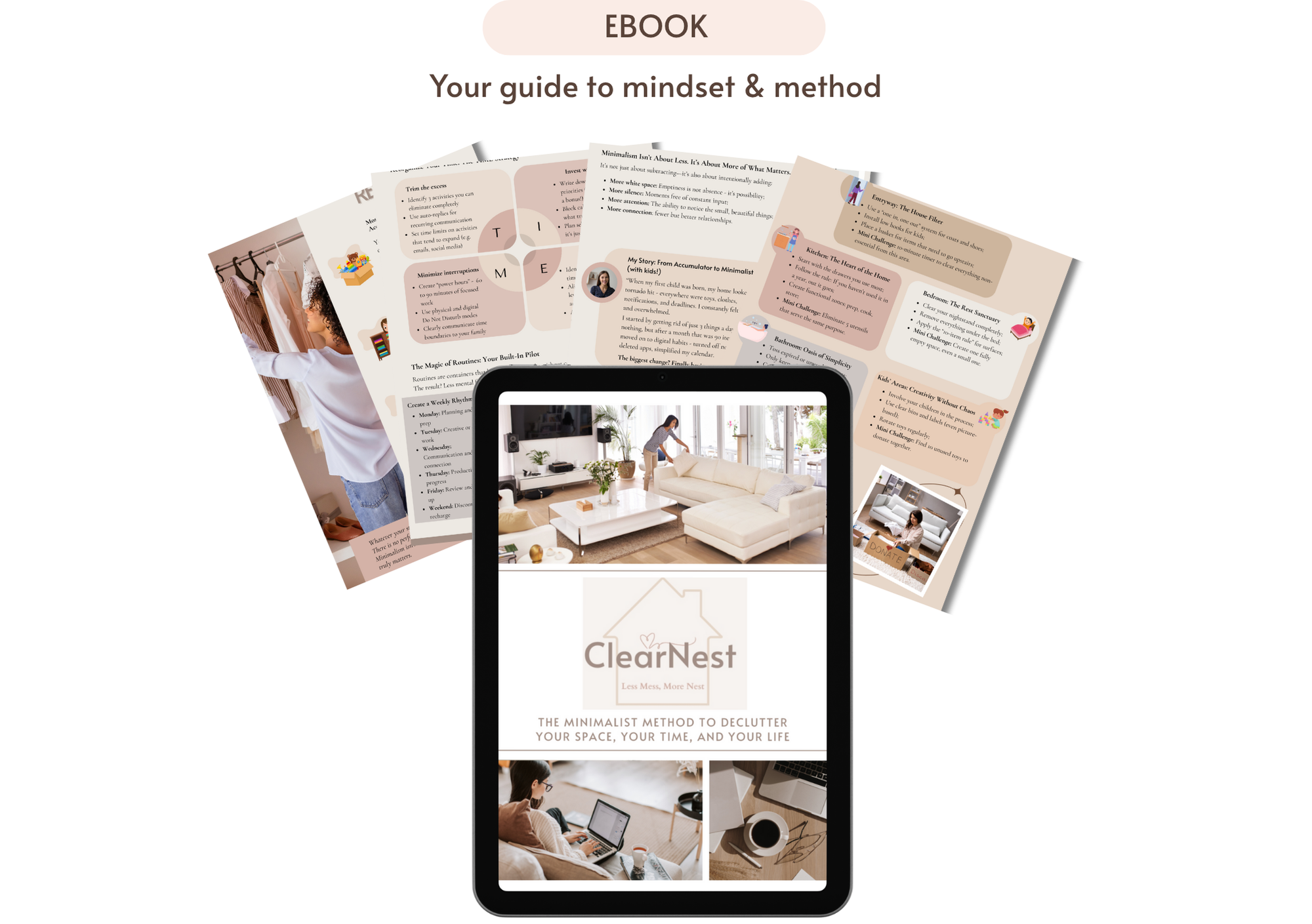 The ClearNest Bundle ✨ eBook + 5 Digital Planning Tools + 21 Reset Cards (Bonus)